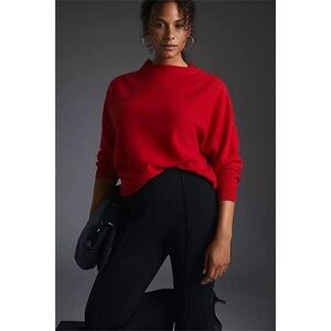 Pilcro Alani Cashmere Mock Neck Sweater Red Apple Size Small NWT